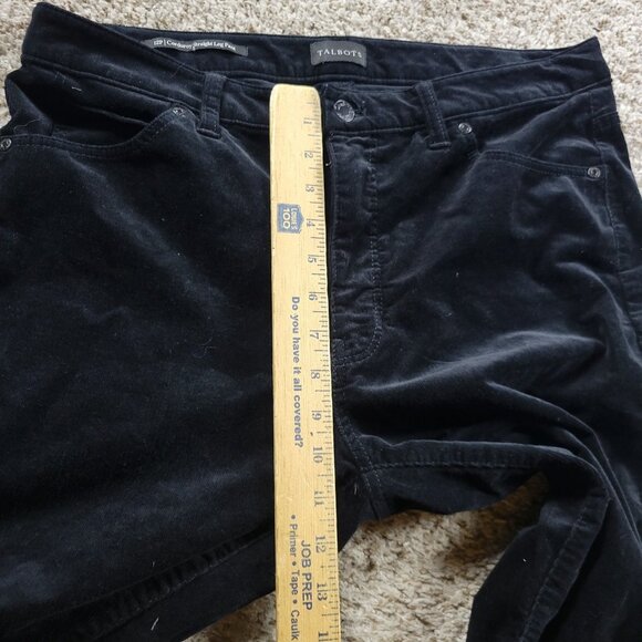 Talbots Corduroy Pants Womens 12P Petite Black Straight Leg Pant - Picture 4 of 7